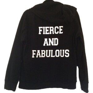 America’s Next Top Model Black V-Neck Hoodie Size Large 11/13 Jrs Top